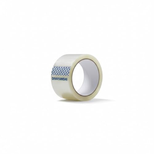 DIVAYANSHI Clear BOPP Packaging Tape | Transparent Adhesive Tape | 48mm x 50 Meter | Pack of 1 | Carton Sealing & Packing