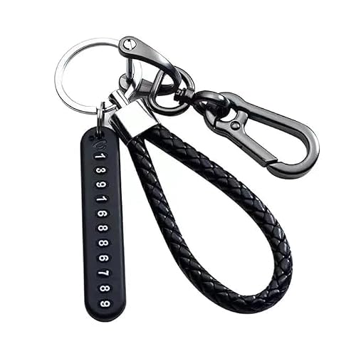 DME SALES Anti-Lost Keychain with Phone Number Tag | Double Pendant Keyring for Car, Bike, Office & Home Keys HALK-33