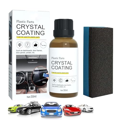 DME SALES Crystal Coating for Car and Bike Plastic Parts | 30ml PVC Restorer and Revitalizing Coating Agent | Maintenance Dashboard Plastic Cleaner Polish Shining | DCC - 1 Pack of 1