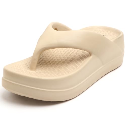 DOCTOR HEALTH SUPER SOFT Women’s Thick Sole EVA Flip Flops | Soft Cushioned Cloud Comfort Slippers | Lightweight Anti-Slip Open Toe Casual Sandals for Indoor Outdoor Everyday Wear