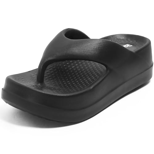DOCTOR HEALTH SUPER SOFT Women’s Thick Sole EVA Flip Flops | Soft Cushioned Cloud Comfort Slippers | Lightweight Anti-Slip Open Toe Casual Sandals for Indoor Outdoor Everyday Wear
