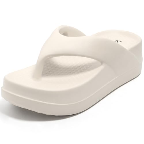 DOCTOR HEALTH SUPER SOFT Women’s Thick Sole EVA Flip Flops | Soft Cushioned Cloud Comfort Slippers | Lightweight Anti-Slip Open Toe Casual Sandals for Indoor Outdoor Everyday Wear
