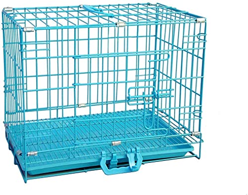 Dog & Cat Easy to Move with Removable Tray Iron Cage/Crate/Kennel for Dog & Rabbit 18 Inch Sky Blue