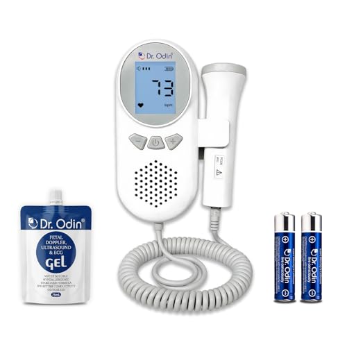 Dr. Odin Fetal Doppler OFD105, Large LCD Display, High Sensitivity 2MHz Probe, Built-in Speaker, Baby Heartbeat Monitor