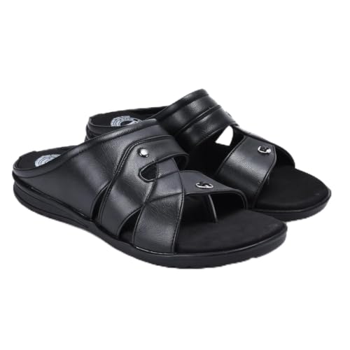 DR PLUS Men's Orthopedic Slipper Sandal - (10 UK, Brown)