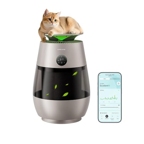 Dreame AP10 Air Purifier for Home, Large Space, Cleans 5,386 Square Metres in an Hour, Intelligent Air Purifier with 360° Visual Collection Cat Hair, 3 Filters for