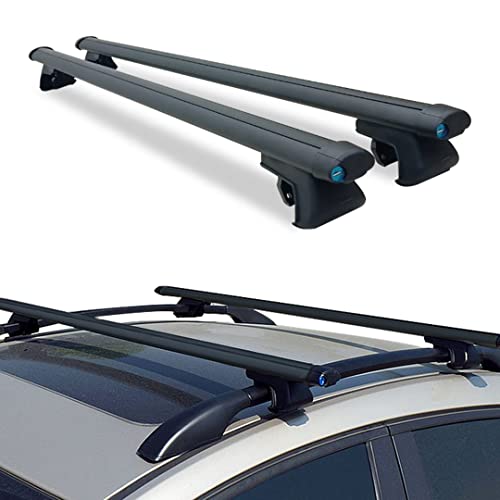 Drivestylish Universal Roof Rack Cross Bars | Anti-Theft Locking | Adjustable Aluminum Cargo Carrier Rooftop Luggage Crossbars Set for Car