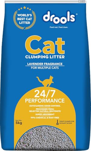 Drools Cat Litter for Multiple Breeds 5kg | Lavender | Pet & People Friendly | Long Lasting | Super Absorbent