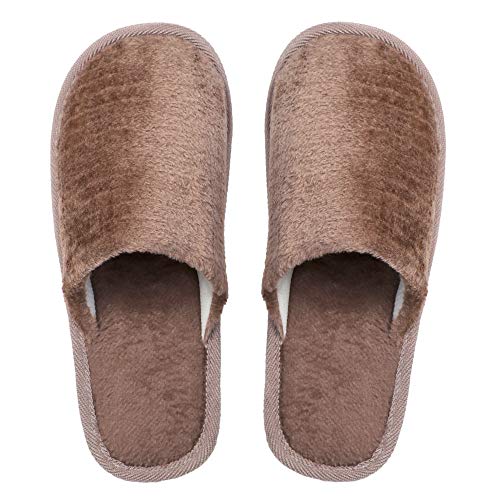 DRUNKEN Slippers For Men Winter Sandals Casual Flats Home Footwear Man Girls Sliders Flip Flops Chappals Ladies Clogs Sleeper Slides Stylish Ortho Soft (Color :Brown, Size : 8-9 UK)