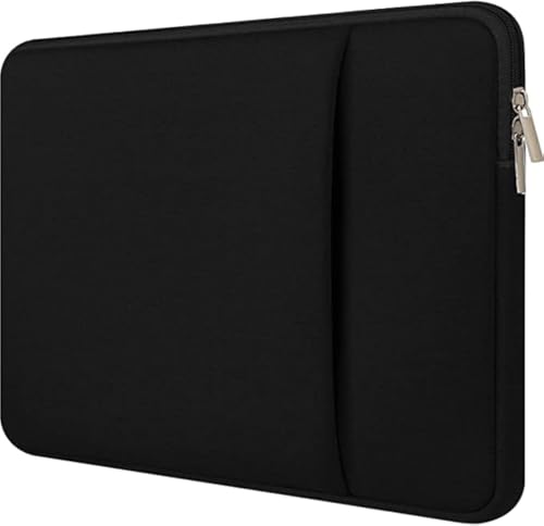Dyazo 14-14.1 Inch Slim Laptop Sleeve | Water-Resistant & Protective Carrying Case with Front Pocket | Laptop Bag Compatible for MacBook, HP, Dell, Lenovo, Acer, Asus and Other Notebooks (Black)