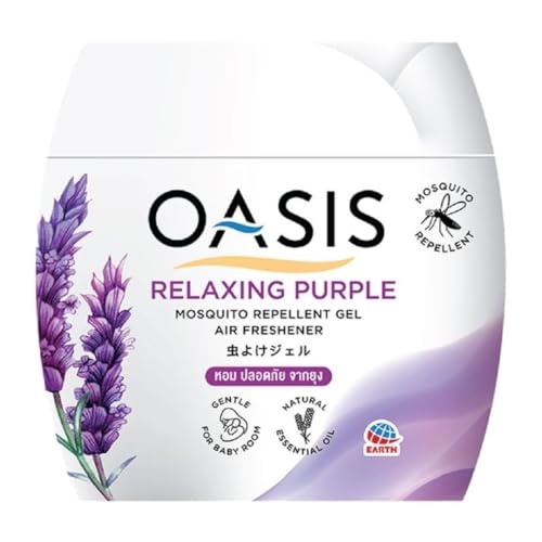 Earth Oasis Natural Air Freshener Gel with Lavender Oil - Relaxing Purple | Long-Lasting Room Air Freshener for Home, Office, Baby Room and Car | Non Spray| 180g