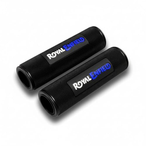 EAZ Grip Covers for Royal Enfield Written, Universal for Royal Enfield Bikes, Set of 2pc (Blue)