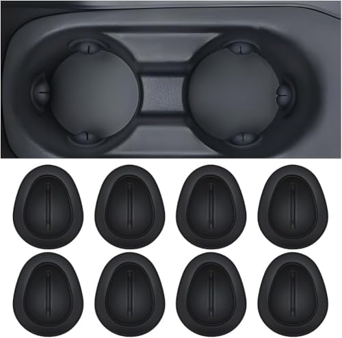 EBIZ HIVE 6pcs = 2 Set Car Cup Holder Insert/Cup Holder Position Fixer,Anti Shake Silicone Holder for Car Bottle Stabilizers with Self-Adhesive-Car Must Haves Cup Holder Inserts for Car Truck SUV (2)