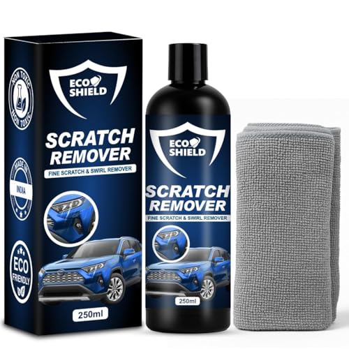 EcoShield Car Scratch Removal 200ml With Microfiber Cloth | Safe For All Color Vehicle | Removes Minor To Mid Level Scratches & Swirl | Car Scratch Remover With Paint-Safe Formula | Rubbing Compound