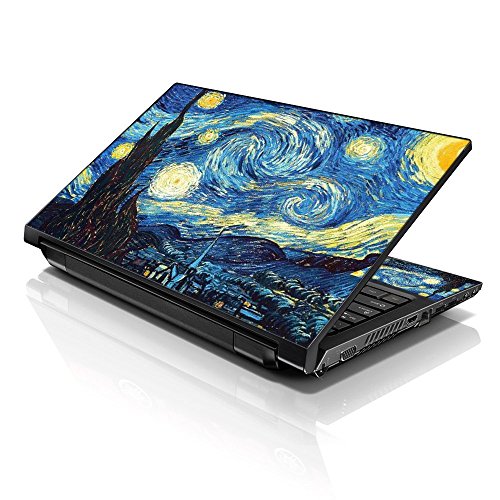 Elton Van Gogh Starry Night Theme 3M Skin Case Vinyl Laptop Skin Case Sticker Reusable Protector Cover Case for 11.6