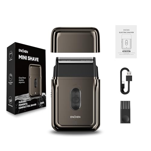 ENCHEN MS003 Electric Shaver for Men,Foil Shaving Machine,Portable Ultra-Thin Mini,Integrated Pop-Up Trimmer，Powerful Motor,Comfortable Close Shave & Fast Grooming for Home and Travel,Gentle on Skin,Type-C Charging