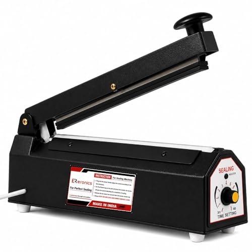 ERONICS Sealing Machine for Food Packets | 1 Year Warranty, 12 Inch | Packing Machine Sealing, Packet Sealer Machine, Plastic Pouch Sealing Machine, Metal Body with Full Customer Support