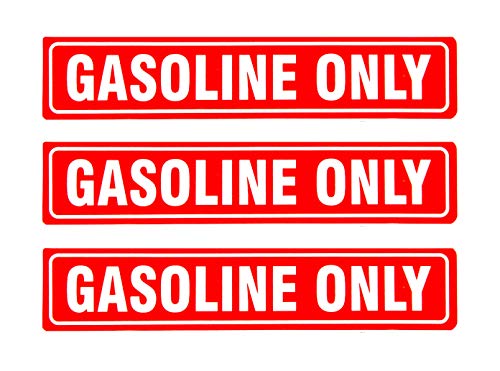 eSplanade Gasoline ONLY Sign Label Sticker Decal Sign - Easy to Mount Weather Resistant Long Lasting Ink Size (6.25