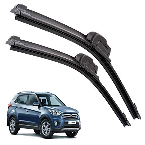 Euro Care Windshield Car Wiper Blades Compatibility With Hyundai Creta (Model : 2015-2019) - Set of 2Pc (D-26,P-16)