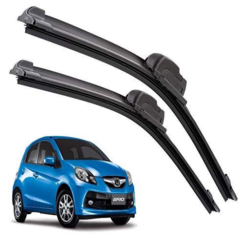 Euro Care Windshield Car Wiper Blades Compatibility With Brio (Model : 2012-2017) - Set of 2Pc (D-22,P-16)
