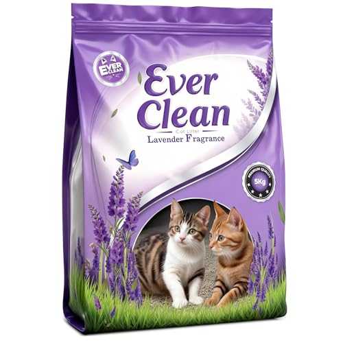 Ever Clean Lavender Aroma Cat Litter – 5 KG Pack | Super Fast Clumping, Fresh Floral Scent, 99% Dust-Free, Long-Lasting Odor Control