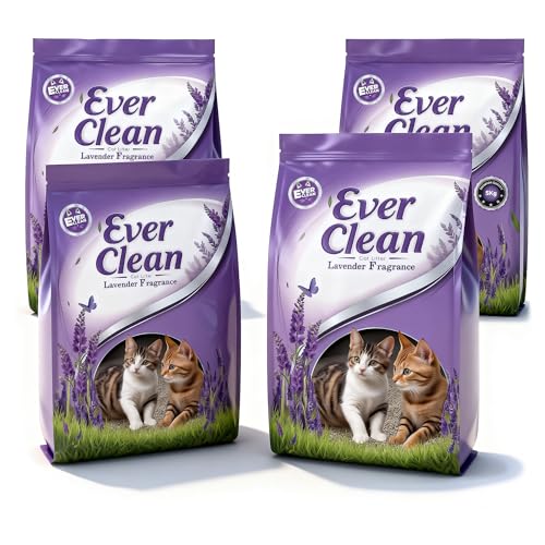 Ever Clean Lavender Aroma Cat Litter – 20 KG Pack | Super Fast Clumping, Fresh Floral Scent, 99% Dust-Free, Long-Lasting Odor Control