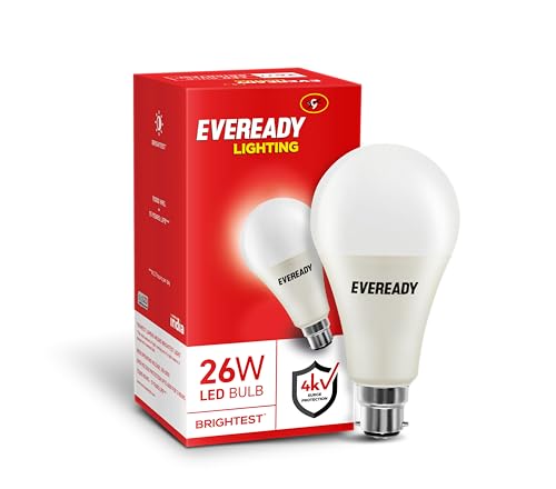Eveready 26W Led Bulb | 65K Lumen | 4KV Surge Protection | B22d 90Lm/W | Pack of 1