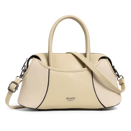 EXOTIC Premium® Ultimate Barrel Round Fashion Top Handle Handbag For Women (BEIGE)