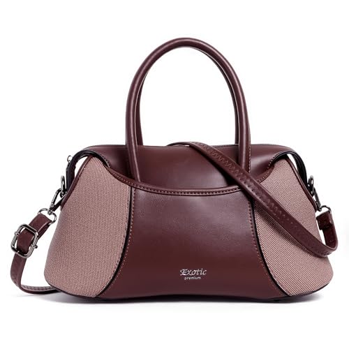 EXOTIC Premium® Ultimate Barrel Round Fashion Top Handle Handbag For Women (COFFEE)