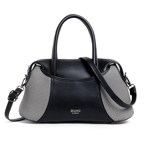 EXOTIC Premium® Ultimate Barrel Round Fashion Top Handle Handbag For Women (BLACK)