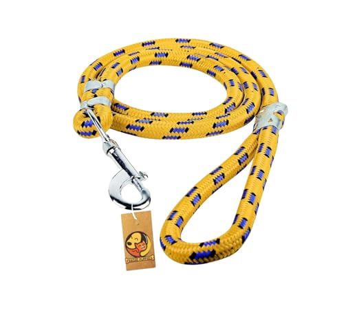 Foodie Puppies Dog Training Walking Rope - (Nylon Leash - 12mm) Dog Cord Leash for Small Dogs Sized Dogs with Strong Hook Size (Color May Vary)