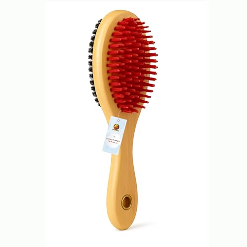 Foodie Puppies Pet Double Sided Soft Brush Comb for Puppies & Dogs (Soft Brush- 18 cm) | Grooming & Massaging Brush | Deshedding Comb Removes Undercoat and Loose Hair