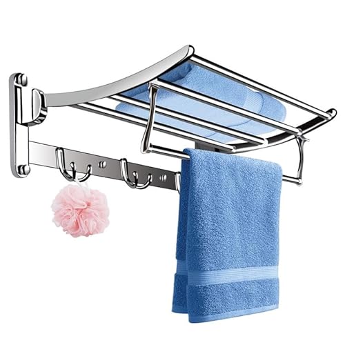 FORTUNE Classic Stainless Steel Folding Towel Rack for Bathroom | Towel Stand | Towel Hanger | Bathroom Accessories (24 Inch)