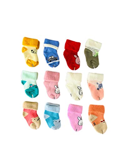 Freshfoot Baby's Organic Cotton Socks For New Born Baby For 0-12 Months (Mixed Colour, Ankle Length)