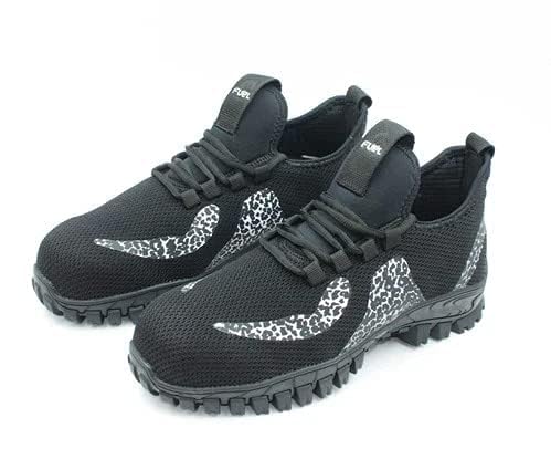 FUEL Nomad Safety Shoes for Men with Industrial Steel Toe, Light Weight Construction Shoes, Anti Penetration, Non-Slip Lace Up Comfortable Footwear, Size-7UK