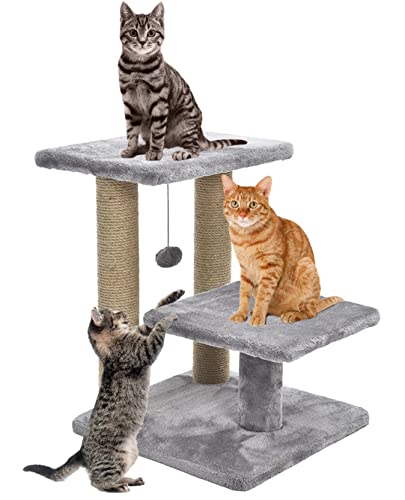 Furrlovers Cat Tree with Multiple Levels and Scratching Posts (Grey - FURR-17)