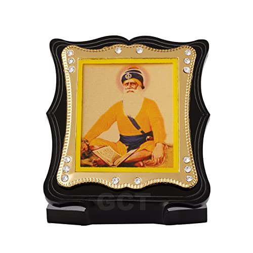 GCT Baba Deep Singh Ji (J002-6-A) Sikh Religious Acrylic Frame for Car Dashboard (L*B*H- 2.6 x 1.2 x 3 Inches)
