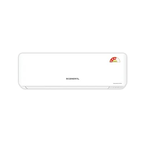 GENERAL 2 Ton BEE 2026 3 Star Rated,Inverter Split AC(Copper,7040W,Powerful Cooling,15m Long Reach Airflow,4 Way Swing,55°C Max,Suitable for 250~300 Sft, ASGG24CPWA-B,White,Free Standard Installation)