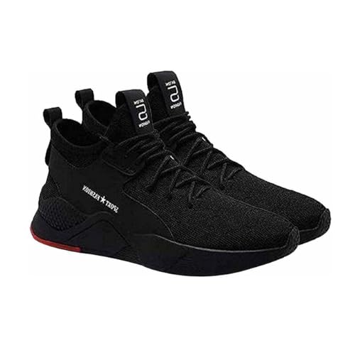 Generic Men's Sports Walking Running Gym Shoes (100) G Black, Size 9 UK