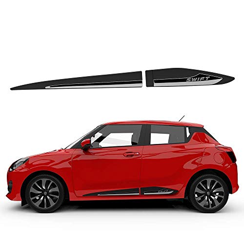 GFX Car Side Cladding Molding Protective Side Body (After-Market) Compatible with Swift ((2018-2021))