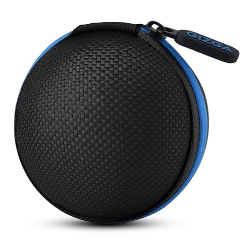 GIZGA essentials Earphone Carrying Case, Multi-Purpose Pocket Storage Travel Organizer for Earphones, Headset, Pen Drives, SD Cards, Shock-Proof Ballistic Nylon, Soft Fabric, Mesh Pocket, Blue