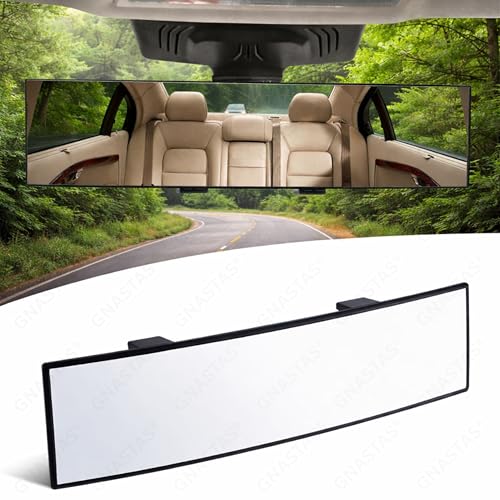GNASTAS Car Rear View Mirror Interior Mirror Wide Angle Panorama Safety Mirror Interior Mirror Large Vision Mirror 1Pc