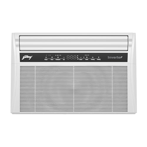 Godrej 1.5 Ton 5 Star 5-In-1 Convertible Cooling, Heavy Duty Cooling At 52°C, I-Sense Technology, Self Clean, Inverter Window AC (Copper, Model, AC 1.5T WIC 18XTC5 WYA, White)