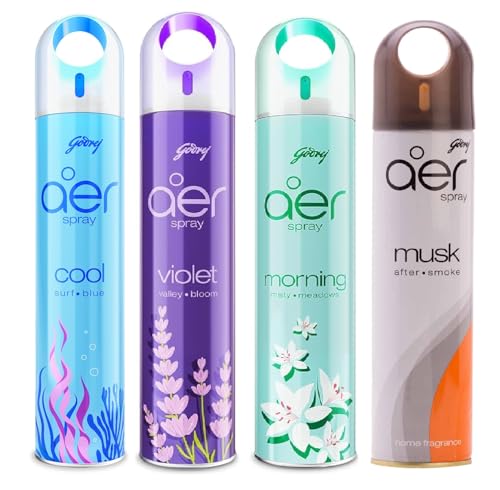 Godrej aer Home Assorted Air Freshener Spray - 300 Ml (Pack Of 4)