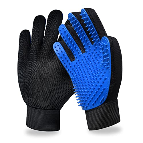 GOYJOY Cat Grooming Glove Brush,Self-Cleaning Slicker Pet Brush for Short and Long Haired pats,Dog Bath Brush for Shedding and Grooming,Removes Loose Hair and Tangles,Promote Circulation