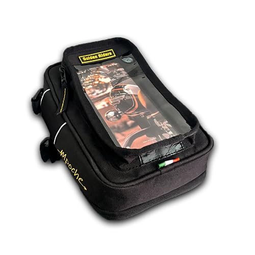 GR GOLDEN RIDERS | M POCHE V2 | Compact & Expandable Magnetic Tank Bag for Motorcycles with Rain Cover. Convertible Waist|Sling Pouch