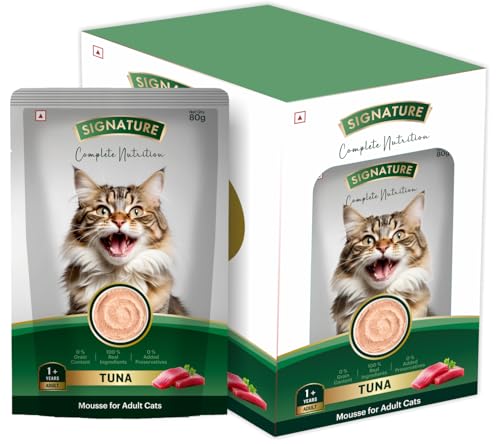 Grain Zero Adult Cat Wet Mousse 80g Pack of 5, 400g | Tuna Flavour | Rich in Protein, Hydrating & Easy to Digest | Grain Free, No Artificial Flavours | with Essential Vitamins & Antioxidants