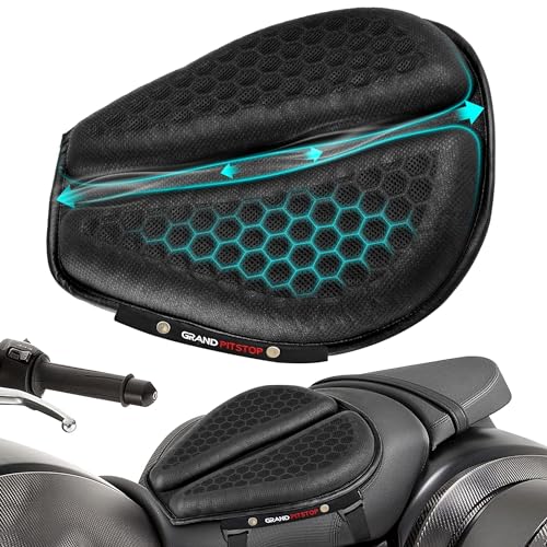 GRAND PITSTOP Gel Air Seat Cushion | 3D Honeycomb Gel Structure | Universal Fit | Detachable Cover | Ideal for Bike, Office, Car & Home | Lumbar Support | Breathable | Durable Design