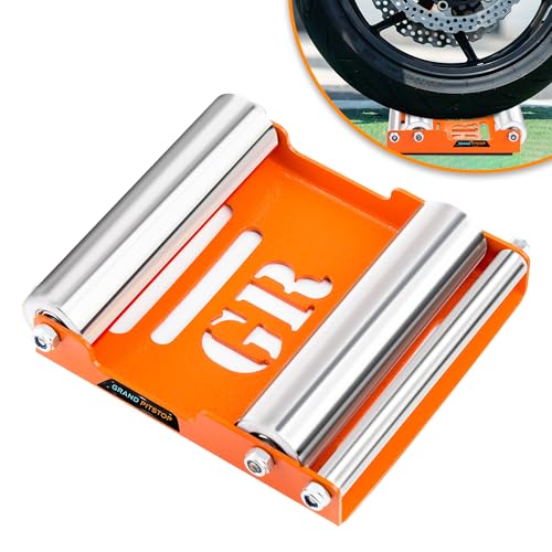 Grand Pitstop Paddock Stand Wheel Roller for Motorcycle Chain Cleaning and Bikes Lubrication (Bikes < 220 Kgs and Tyre Width <180 mm, Medium)