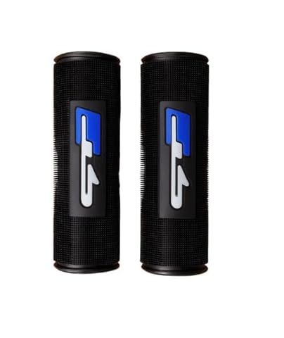 GT Premium Handle Grip Covers, Soft Rubber, Anti-Slip, Universal Sport Style for Bikes and Scooters, Pack of 2 (Blue)